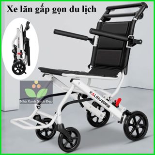 Xe lăn gấp gọn KALIBU - xe lăn du lịch gấp gọn xách tay nhẹ nhàng phù hợp cho người già, người khuyết tật