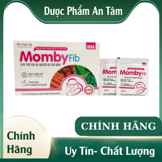 Cốm MOMBYFIB Hồng - Cốm vi sinh MOMBY FIB Hồng chống táo bón cho mẹ và bé ( hộp 12 gói)