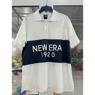 [ CHÍNH HÃNG ] ÁO POLO Trắng phối sọc đen logo New era 1920 BASIC MỚI NHẤT 2024 - tiệm của Diệu