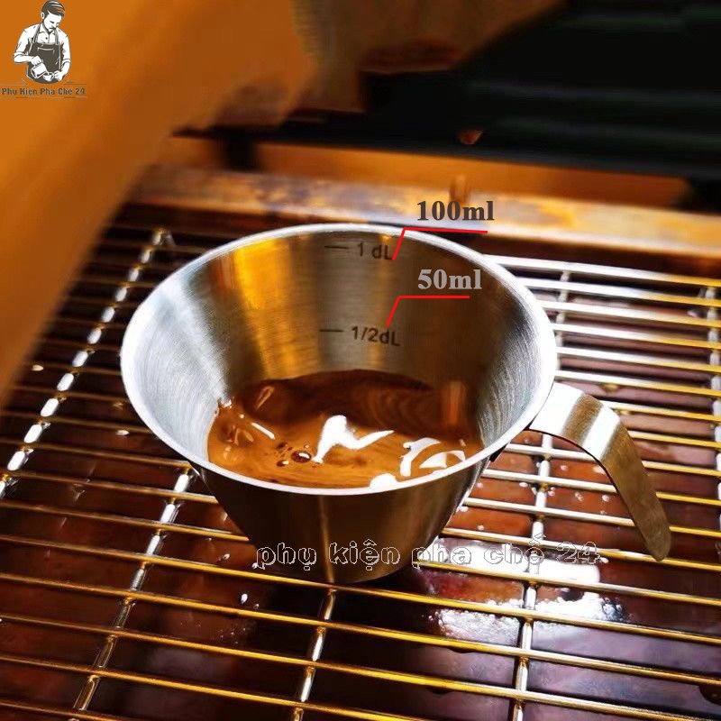 Ly Espresso 100ml Bằng Thép Không Gỉ - Ca Espresso 100ml Bằng Thép Không Gỉ