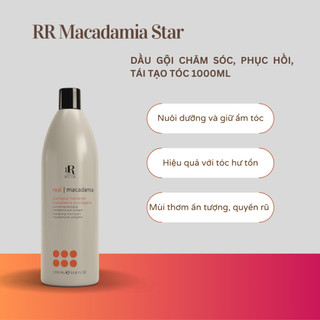 Dầu gội chăm sóc và phục hồi tóc hư tổn với hương thơm quyến rũ Rrline Macadamia Collagen Star Shampoo