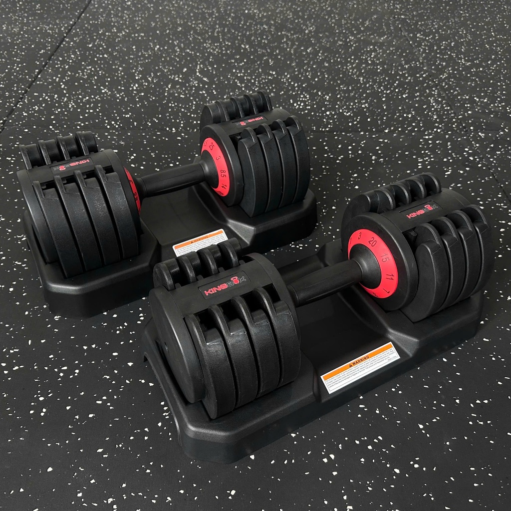 Tạ tay Dumbell KINGBOX 20 - 25kg điều chỉnh khóa số tự động,đa năng tạ đơn Cao Cấp