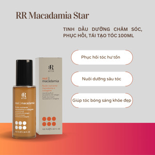 Tinh dầu chăm sóc và tái tạo tóc hư tổn RRline Macadamia Star Fluid Collagen 100ml