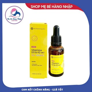 Vitamin D3 & K2 MK7 cho bé Nutrivitality Anh D3K2 K2D3