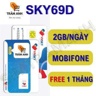 Sim 4G Mobifone VNSKY SKY77 SKY79 SKY69D SKY89C VNSKY77 - Miễn Phí 45 Ngày đầu hệ sinh thái VNPAY mobifone