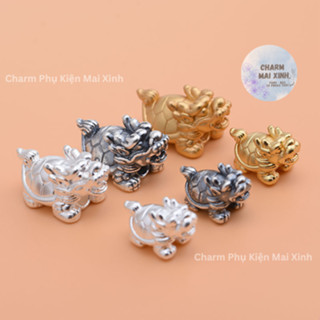 (S925) Kim Quy Long Quy Bạc Trắng 925 & Bạc Thái - Charm phụ kiện xâu phối vòng tay nam nữ phong thuỷ may mắn bình an