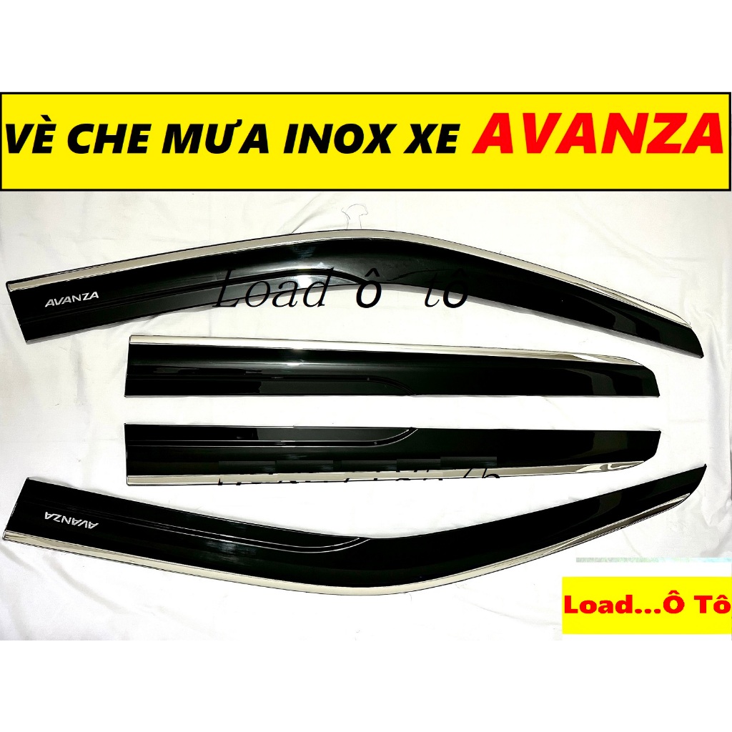 Vè Che Mưa Xe Toyota AVANZA 2025-22 Chỉ Inox Cao Viền Chỉ