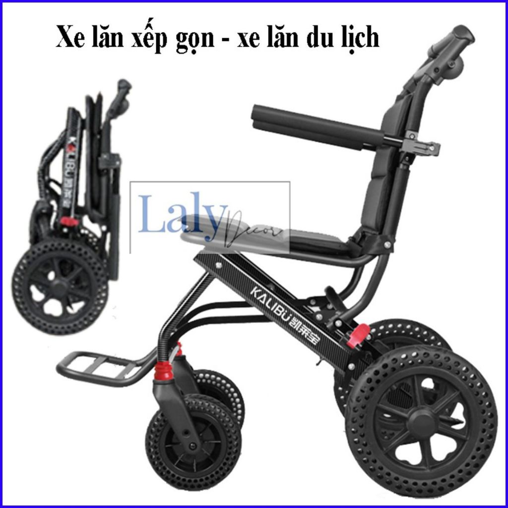 Xe lăn du lịch gấp gọn KALIBU - xe lăn gấp gọn xách tay nhẹ nhàng phù hợp cho người già, người khuyế