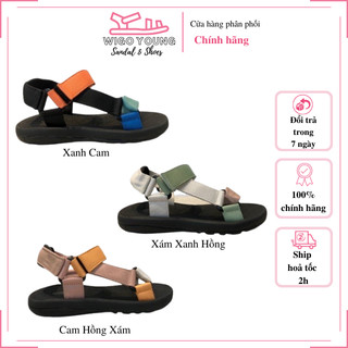  Giày Sandal Chữ Y Nam Nữ Học Sinh Sinh Viên Đi Học Đi Chơi Đế Cao Su Dép Có Quai Hậu Dây Dù Full Size -Wigo Young 