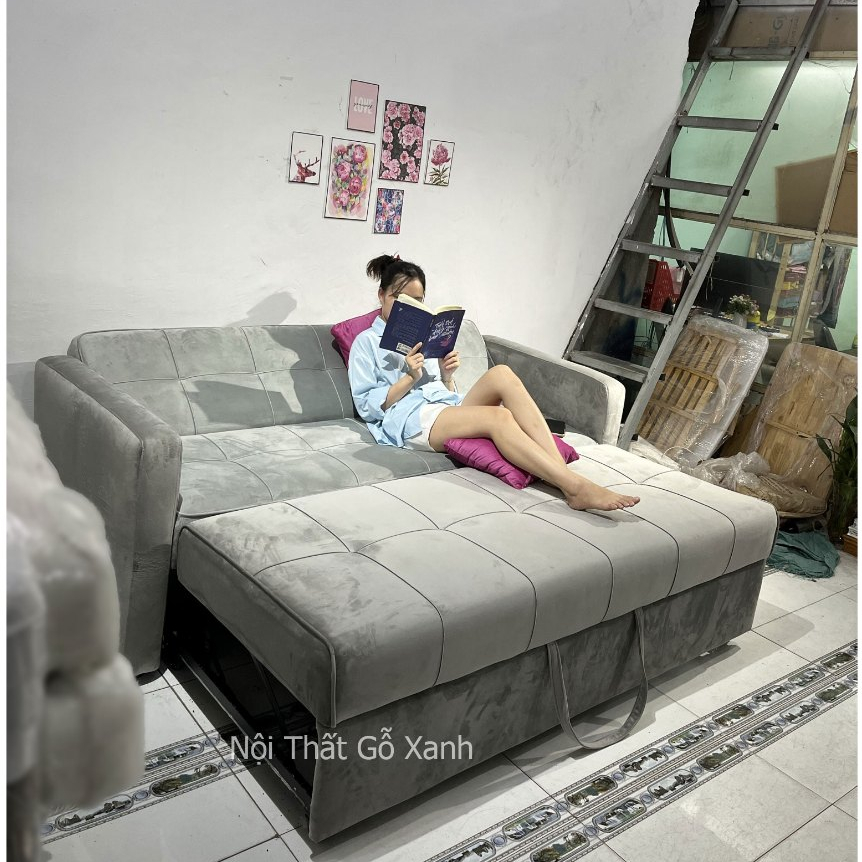 Sofa Giường Kéo Thông Minh Size 1m9 x 1m8 Đa Chức Năng 2 Trong 1 Làm Giường Làm Ghế Sofa