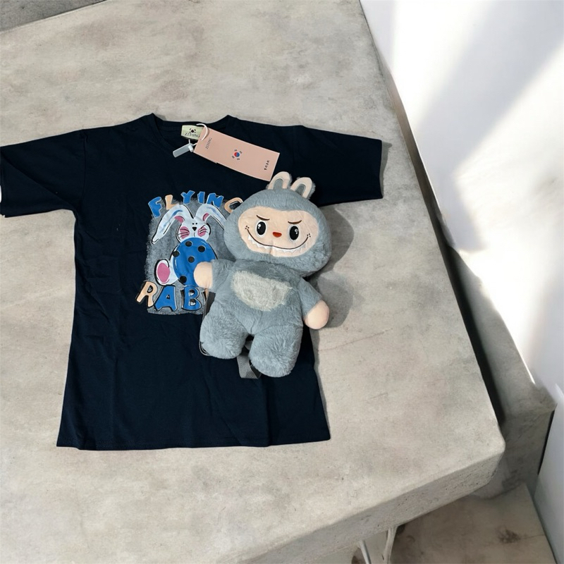 (Zitong ) Áo thun cotton labubu tặng balo labubu