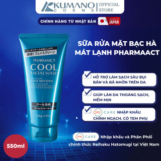 Sữa Rửa Mặt Bạc Hà Mát Lạnh Cho Nam Giới Pharmaact Cool Facial Foam (130g)