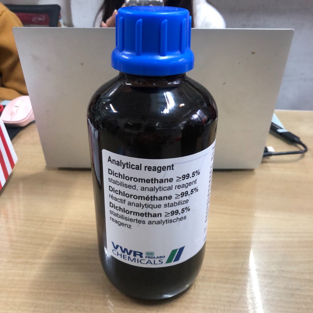 CH2Cl2 - Dichloromethane 99.5% dùng trong y tế. (chính hãng, date mới)
