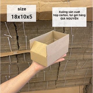 Combo 50 hộp bìa carton gói hàng 18x10x5 - bao bì Gia Nguyễn