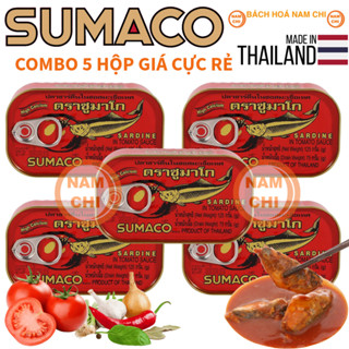[GIÁ SỈ COMBO 5 HỘP] Cá Hộp Sốt Cà Chua Sumaco 125G Thái Lan Cá Mòi Sốt Cà Hương Vị Thơm Ngon Đặc Biệt Ăn Là Ghiền