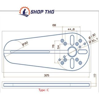 Cữ cắt tròn cho máy phay Wnew - Type C