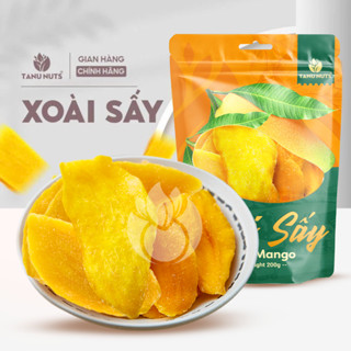 Xoài sấy dẻo TANU NUTS túi 200g, trái cây sấy tốt cho người ăn kiêng giảm cân.