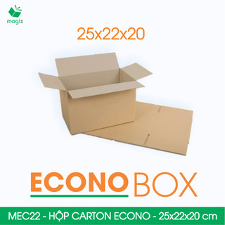 MEC22 - 25x22x20 cm - Combo 60 hộp carton đóng hàng siêu tiết kiệm - Thùng carton | Magix Packaging