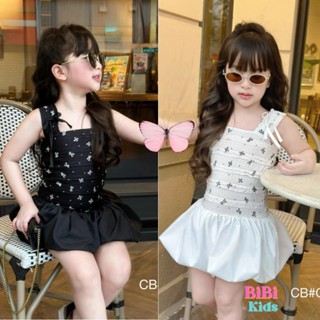  Váy bé gái ,váy hai dây dáng bí nhún bèo gắn nơ bé gái 10-32kg phong cách dễ thương   G74  