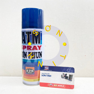 Sơn phun xịt ATM A216 màu xanh dương đậm đen Dark Blue