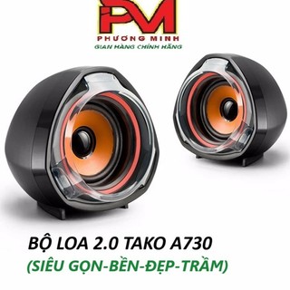 Loa mini 2.0 tako a730 nhỏ gọn âm thanh siêu trầm - siêu chắc - hàng chính hãng