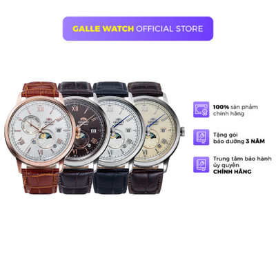 Đồng Hồ Nam ORIENT Classic Sun and Moon RA-AK080, mặt kính cường lực chống va đập, khung viền thép không gỉ