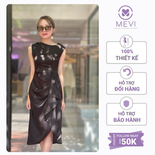 Đầm body nhún bèo eo Mái Em _V8228