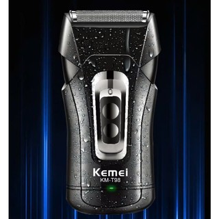 Máy Cạo Râu Kháng Nước Kemei Km T98 Có 2 Lưỡi Chính 1 Lưỡi Phụ