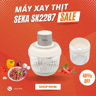 Máy Xay Thịt SEKA SK2287, Máy xay Thực Phẩm Đa Năng Với 2 Cối Xay Linh Hoạt Giúp Xay Nhuyễn Mọi Nguyên Liệu