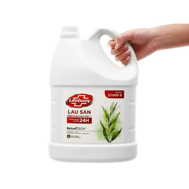 Nước lau sàu nhà Lifebuoy 100% chất kháng khuẩn từ thiên nhiên tinh dầu tràm trà và khuynh diệp hương thơm dịu mát 3l6