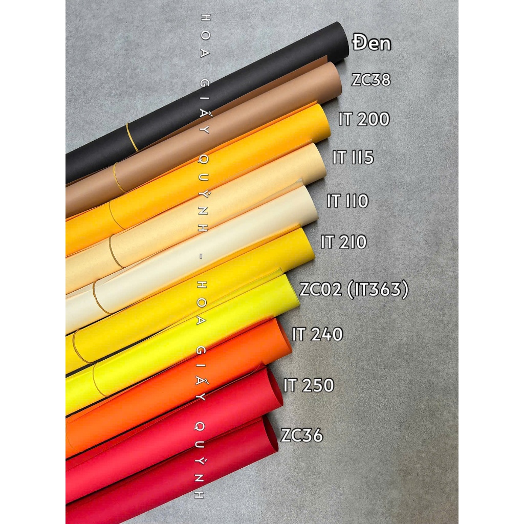 GIẤY MỸ THUẬT INDO - Tông đỏ vàng đen