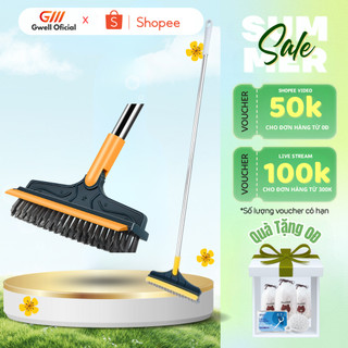 Cây Chà Sàn Nhà Tắm Thiết Kế Đầu Gạt Nước Và Đầu Chổi Xoay 120 Độ Quét Nhà Siêu Sạch Mọi Góc Bẩn