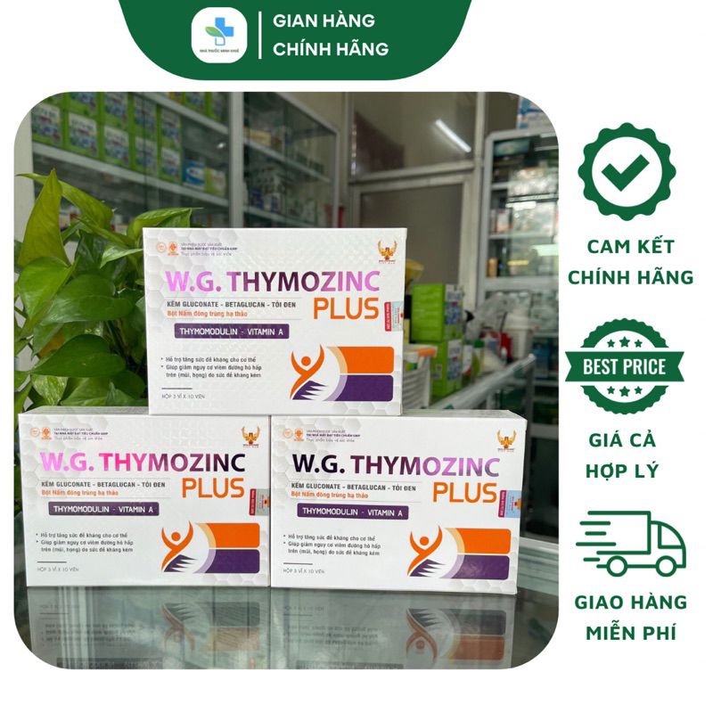 Viên tăng đề kháng ThymozinC Plus hộp 30 viên(chính hãng)_Hỗ trợ tăng đề kháng, giúp giảm nguy cơ vi