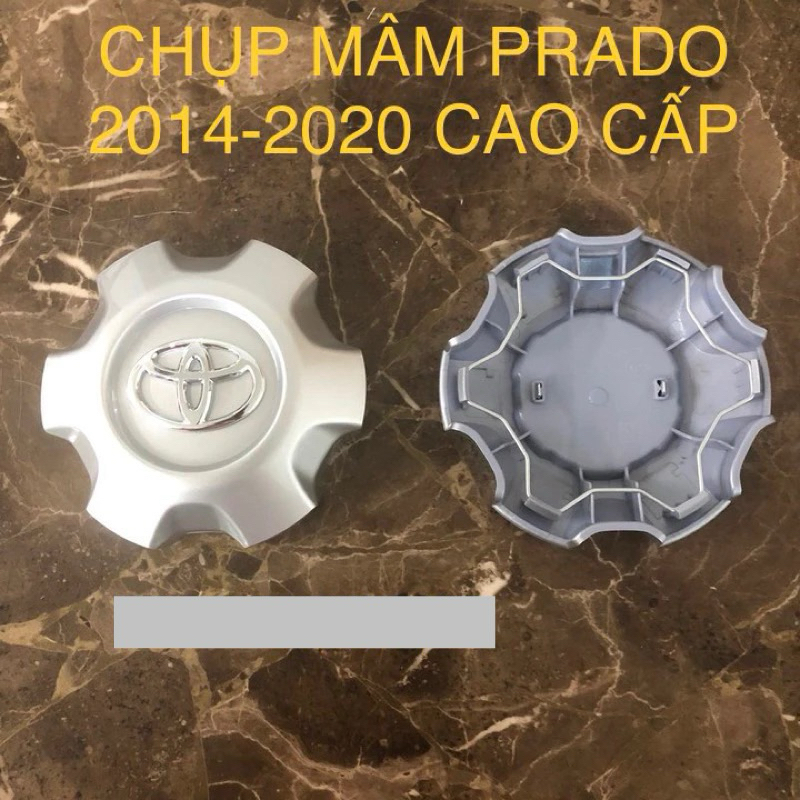 2 Logo chụp mâm, ốp lazang bánh xe ô tô Toyota Land Prado 2014-2020 cao cấp