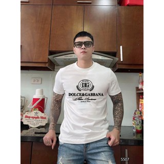 Áo Thun Nam DG Siêu Cấp - Áo Phông Cổ Tròn Tay Ngắn Basic 100% Cotton Thấm Hút Mồ Hôi - 5507