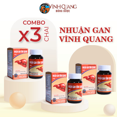 06/06/27 Combo 3 Hộp Nhuận Gan VĨNH QUANG Thanh nhiệt, tăng cường chức năng gan - Hộp 60 viên