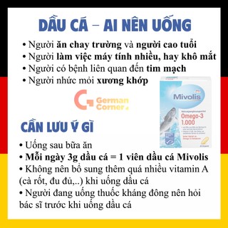 Viên uống dầu cá Omega 3(chính hãng Đức)60 viên