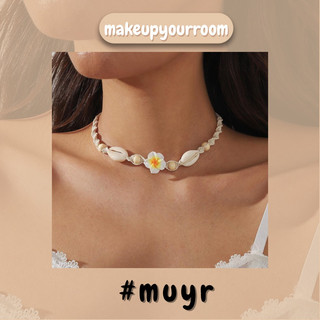  Vòng Cổ - Dây Chuyền Mặt Hoa Sứ Dây Thắt Charm Ốc Biển Du Lịch Biển