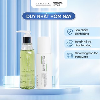 Bộ đôi ngăn ngừa mụn, mờ thâm, kiềm dầu USOLAB - Sữa rửa mặt Sensitive Cleanser 150ml + Serum Purifying Ampoule 50ml ||