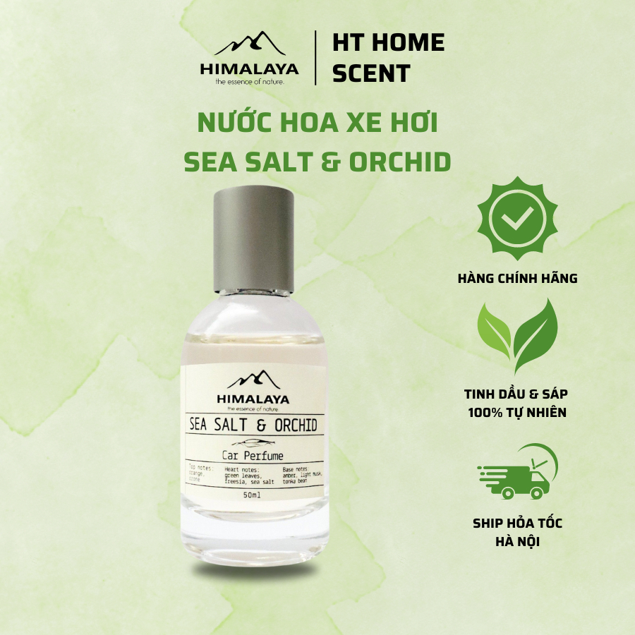 Nước Hoa Xe Hơi Himalaya Sea Salt & Orchid, Sản phẩm chính hãng hương sang trọng, tinh tế cho xe hơi
