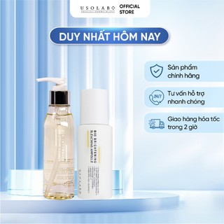 Bộ đôi trắng da và mờ thâm USOLAB - Sữa rửa mặt Bightening Cleanser 150ml + Serum Bleaching Ampoule 50ml ||