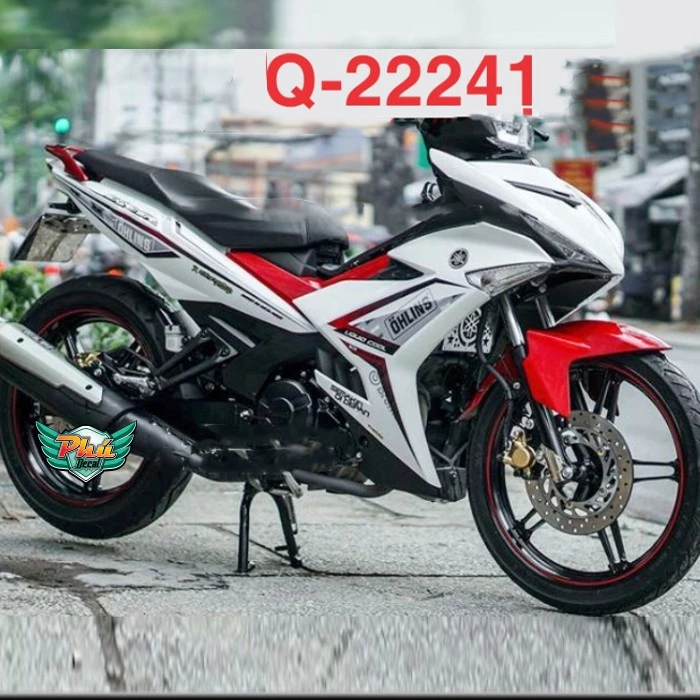 Tem rời EX 150 Ohlins Trắng đỏ 2 -1