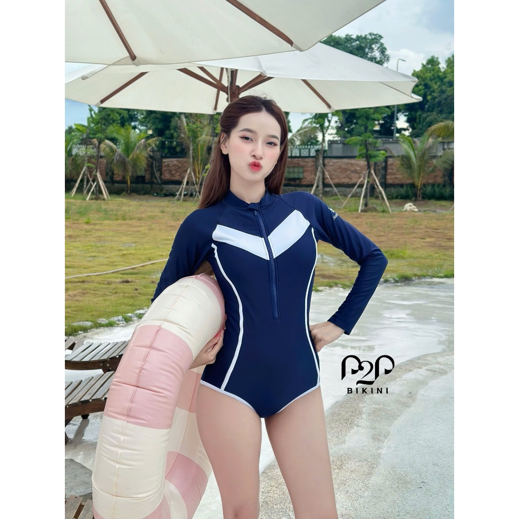 [ P2P BIKINI ] CHÍNH HẪNG ĐỒ BƠI TAY DÀI CHỐNG NẮNG SPF50