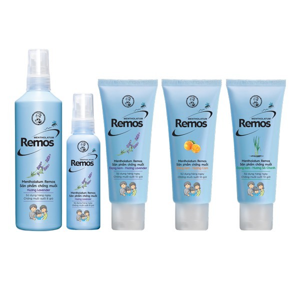 Remos chống muỗi dạng kem, và xịt đuổi muỗi hương lavender, sá chanh, cam an toàn cho cả trẻ em và người lớn - UNIV