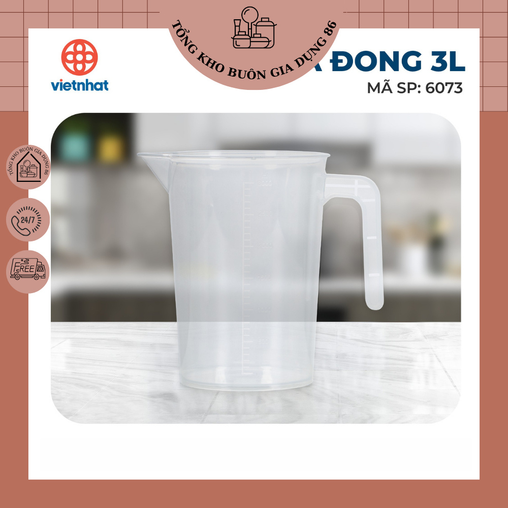 Ca Đong Nước Việt Nhật, Ca nước 1L 2L 3L, Ca nước việt nhật dùng để pha chế đồ uống tiện lợi