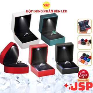 Hộp nhẫn có đèn Led JSP nhận in Logo cao cấp hộp đựng nhẫn cưới hộp cầu hôn trang sức