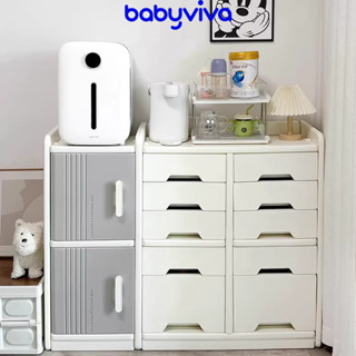 (Đầy đủ tấm hậu) Tủ đựng đồ, quần áo trẻ sơ sinh, tủ mẹ bỉm Babyviva mẫu Simple