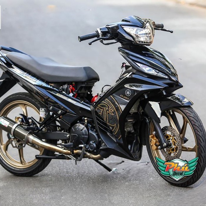 Tem rời EX 135 đời 2011đến 2014 đen đồng tem xe Exciter LC135