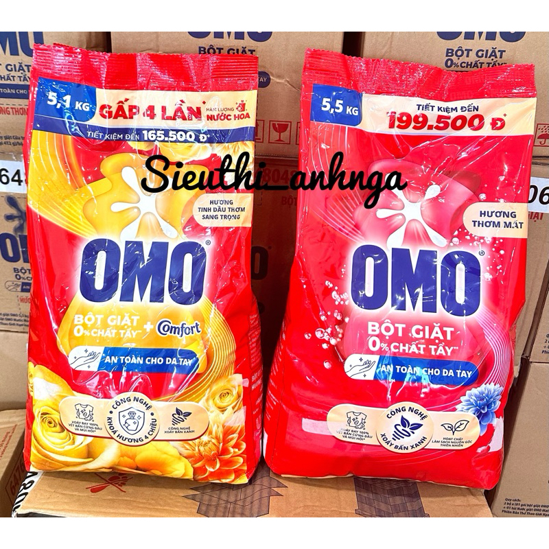 Bột Giặt Tay Omo 5,5kg/5,1kg Hương Comfort