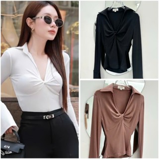 ÁO TAY DÀI XOẮN NGỰC - Thời Trang Nữ Bigsize 40-90kg - tôn dáng dễ thương - MS5001